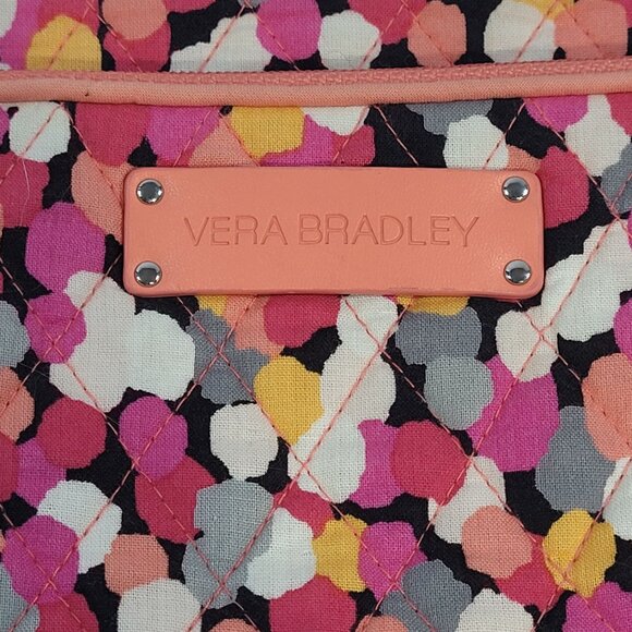 Vera Bradley Crossbody Bag Adjustable Strap Card Holder Pixie Confetti Pink - Picture 3 of 7